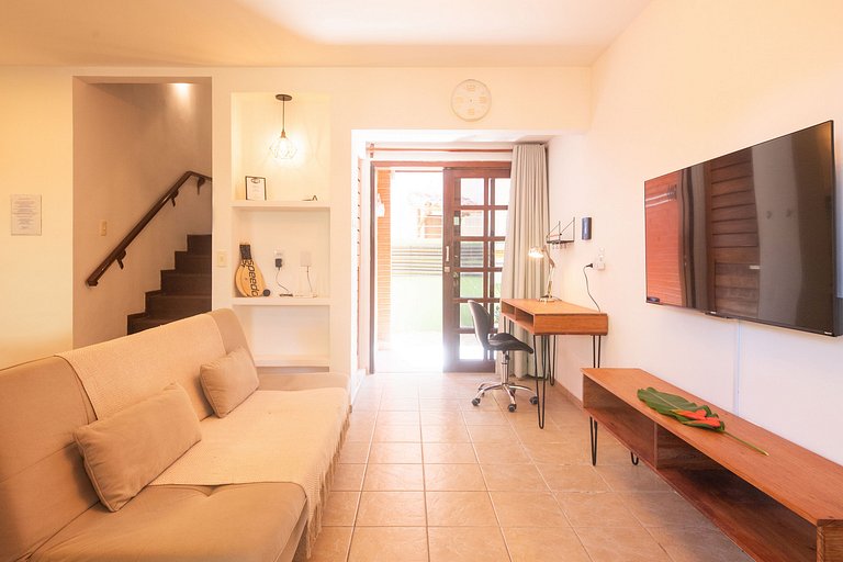 Conforto e Vista Mar em Pipa: Sobrado Central com 2 Suítes